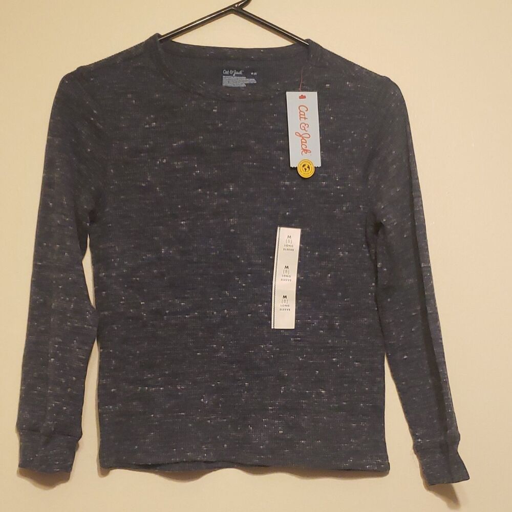 Cat & Jack Long Sleeve Kids Size M (8) -Navy- Relaxed Long Sleeve